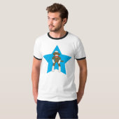 ソックスの猿によってすごい星 Tシャツ (正面フル)