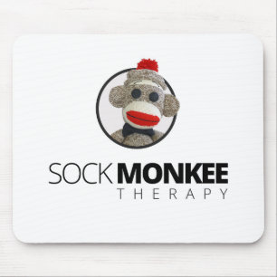 ソックスのMonkeeのセラピー-円のマウスパッド マウスパッド