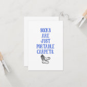 ソックスはちょうど携帯用カーペット- Showerthoughtです カード (正面/裏面インサイチュ)