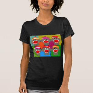 ソックスはポップアートをまねます--芸術のギフト Tシャツ