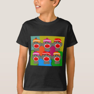ソックスはポップアートをまねます--芸術のギフト Tシャツ
