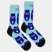 ソックスブルーフクロウデザイン ソックス (右)