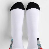 ソックスユニセックストレンド抽象芸術ブルー海 ソックス (上部)