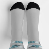 ソックスユニセックストレンド抽象芸術ブルー海 ソックス (上部)
