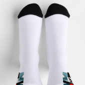 ソックスユニセックストレンド抽象芸術ブルー海 ソックス (上部)