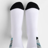 ソックスユニセックストレンド抽象芸術ブルー海 ソックス (上部)