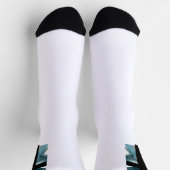 ソックスユニセックストレンド抽象芸術ブルー海 ソックス (上部)