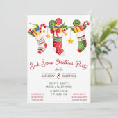 ソックスワップクリスマスパーティー,ホリデーパーティー 招待状 (スタンド正面)