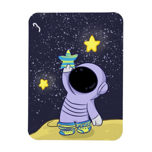 ソックス入りフレキシブル写真磁石宇宙飛行士違う マグネット (縦)