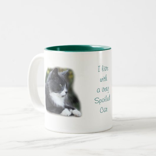 ソックス猫のマグはカスタマイズ ツートーンマグカップ (正面左)