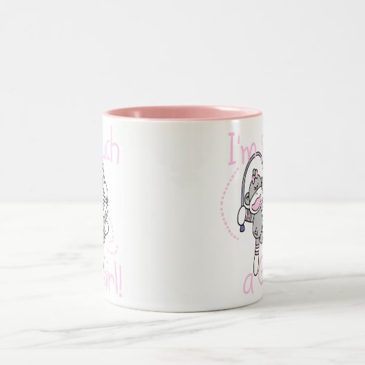 ソックス猿そのような女の子 ツートーンマグカップ (中央)