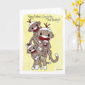 ソックス猿のお父さん03 カード (黄色い花)