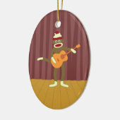 ソックス猿のアコースティックギター セラミックオーナメント (左)