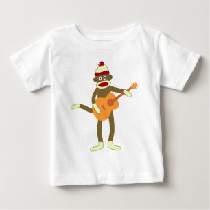 ソックス猿のアコースティックギター ベビーTシャツ