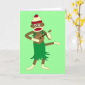 ソックス猿のウクレレ カード (黄色い花)