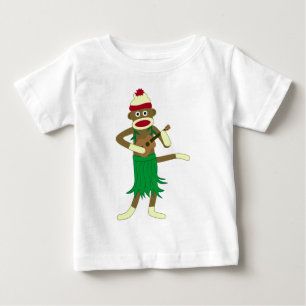 ソックス猿のウクレレ ベビーTシャツ
