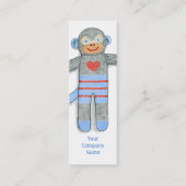 ソックス猿のカスタマイズ可能な名刺 スキニー名刺 (裏面)