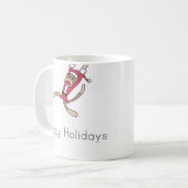 ソックス猿のクリスマスのコーヒー・マグ コーヒーマグカップ (正面左)