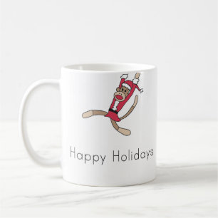 ソックス猿のクリスマスのコーヒー・マグ コーヒーマグカップ