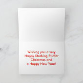 ソックス猿のクリスマスの休日カード シーズンカード (内部)