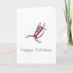 ソックス猿のクリスマスカード シーズンカード