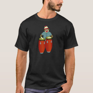 ソックス猿のコンガのドラム Tシャツ