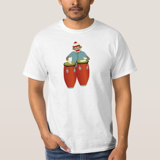 ソックス猿のコンガのドラム Tシャツ (正面)