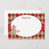 ソックス猿のサンキューカード サンキューカード (正面/裏面)