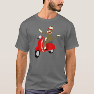 ソックス猿のスクーター Tシャツ