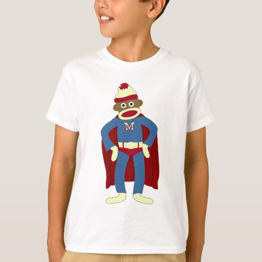 ソックス猿のスーパーヒーロー Tシャツ (正面)