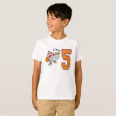 ソックス猿のバスケの第5誕生日 Tシャツ (正面フル)