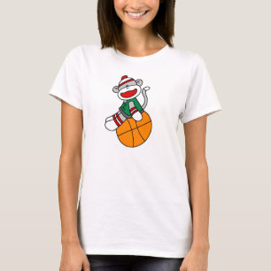 ソックス猿のバスケットボールのTシャツおよびギフト Tシャツ