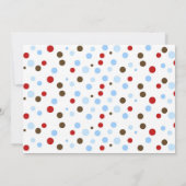 ソックス猿のバースデーパーティ招待状の男の子の子供 招待状 (裏面)