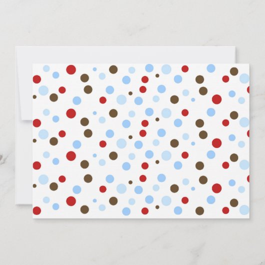 ソックス猿のバースデーパーティ招待状の男の子の子供 招待状 (裏面)