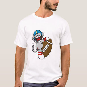 ソックス猿のフットボールのTシャツおよびギフト Tシャツ