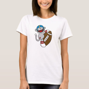 ソックス猿のフットボールのTシャツおよびギフト Tシャツ