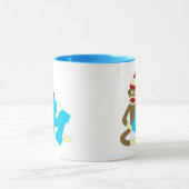 ソックス猿のモノグラムの男の子M マグカップ (中央)