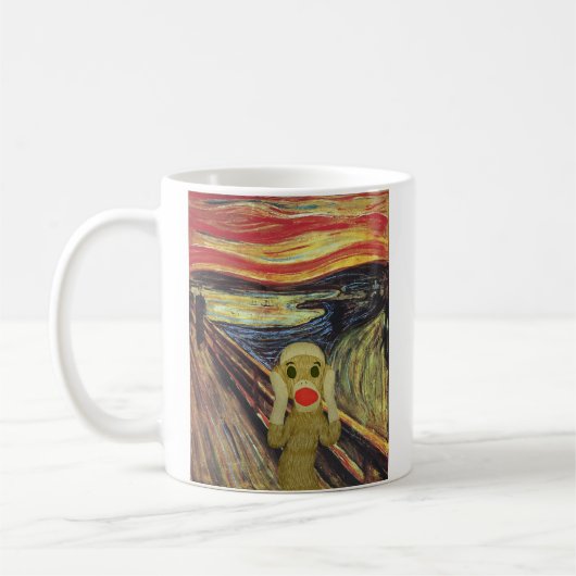 ソックス猿の叫びのマグ コーヒーマグカップ (左)