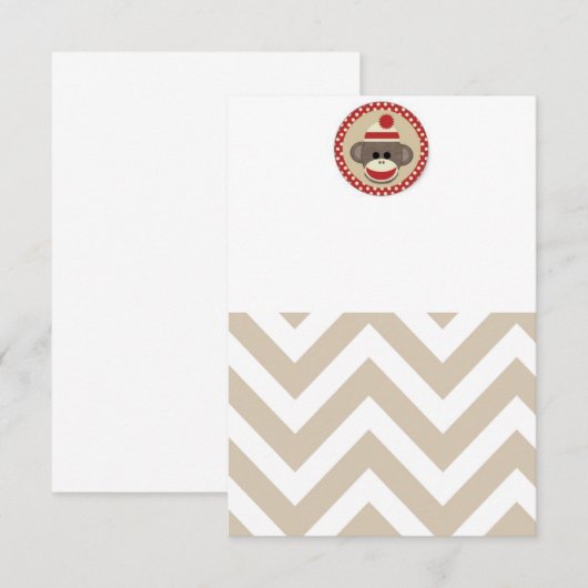 ソックス猿の招待 招待状 (正面/裏面)