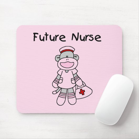 ソックス猿の未来のナースのTシャツおよびギフト マウスパッド (マウス)