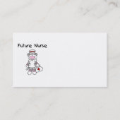 ソックス猿の未来のナースのTシャツおよびギフト 名刺 (裏面)