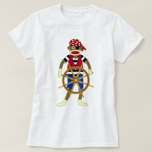 ソックス猿の海賊 Tシャツ