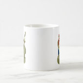 ソックス猿の直立したベース奏者 コーヒーマグカップ (中央)