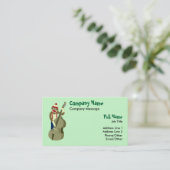 ソックス猿の直立したベース奏者 名刺 (スタンド正面)