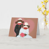 ソックス猿の結婚式(Bowty及びバイオレット)カード カード (黄色い花)