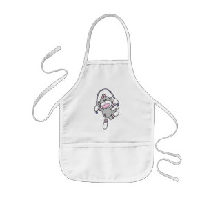 ソックス猿の縄跳びのTシャツおよびギフト 子供用エプロン