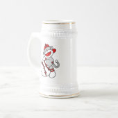 ソックス猿の野球のTシャツおよびギフト ビールジョッキ (正面左)