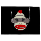 ソックス猿の顔の大きいバッグ ラージペーパーバッグ (裏面)