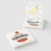 ソックス猿の顔の石のコースター ストーンコースター (横)