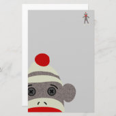 ソックス猿の顔 便箋 (正面/裏面)